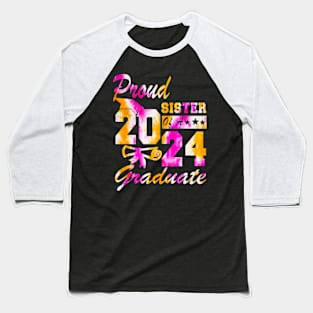 Tie Dye Proud sister of a 2024 Graduate Class of 2024 Senior Baseball T-Shirt